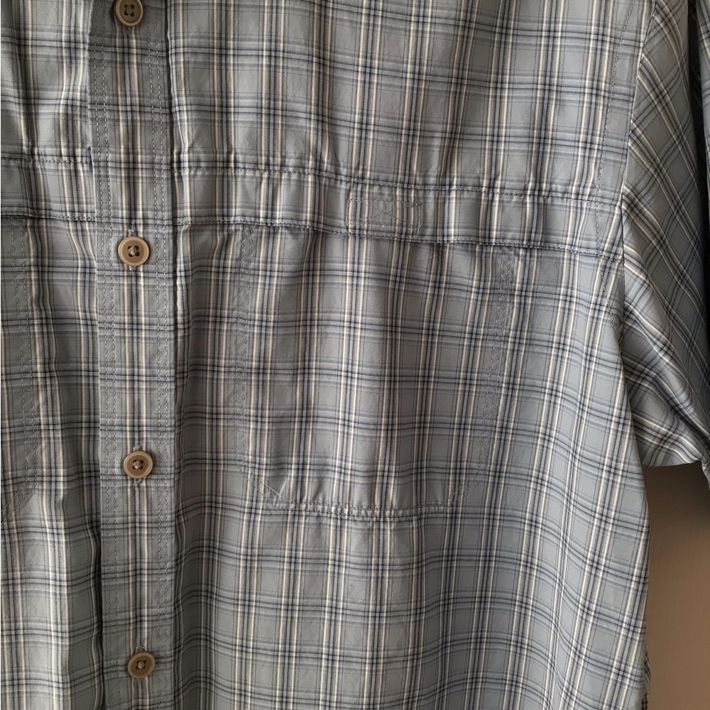 Van Heusen Men's Light Blue Plaid Shirt - Picture 4 of 6